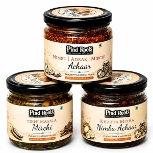 Nimbu_adrak_mirchi_achar-Tikhia-masala_mirchi_Khatta_mitha_nimbu_achar